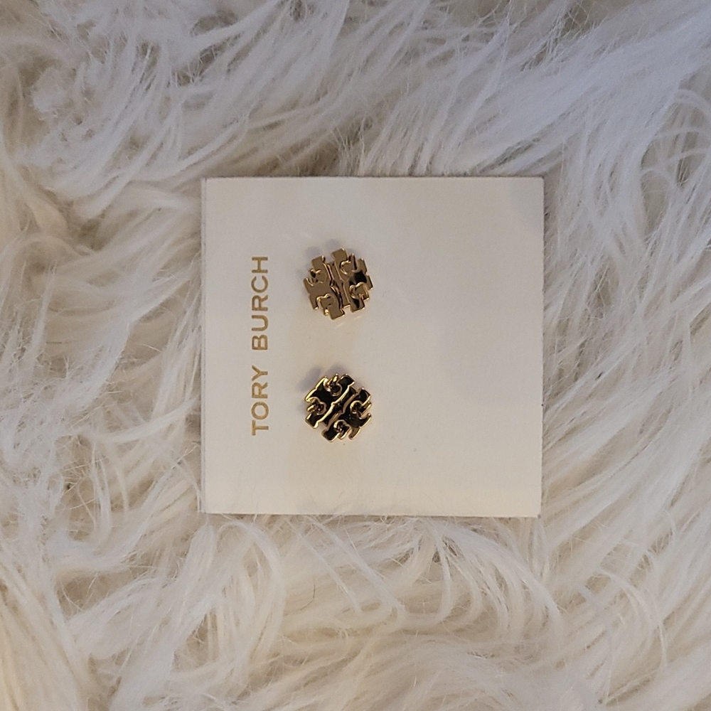 Tory Burch Small T Logo Stud Earrings